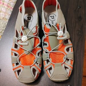 Orange and Gray Athletic Shoes for Women